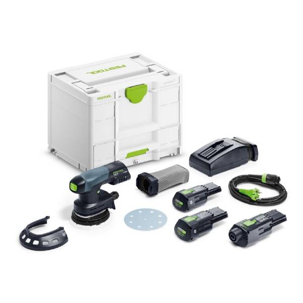 Levigatrice rotorbitale a batteria Festool ETSC 125 3,0 - Set