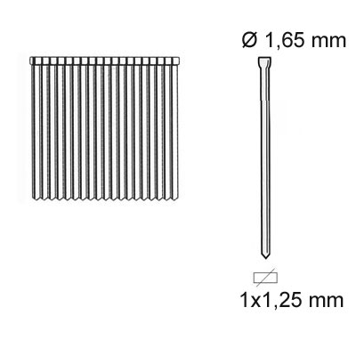 Chiodini piccola testa 1x1,25 mm Senco AY-LS 2