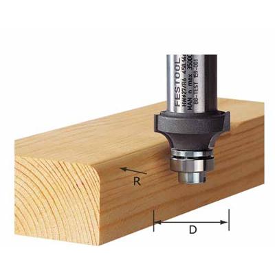 Fresa HM a raggio concavo a due taglienti attacco cilindrico per Festool OFK 500