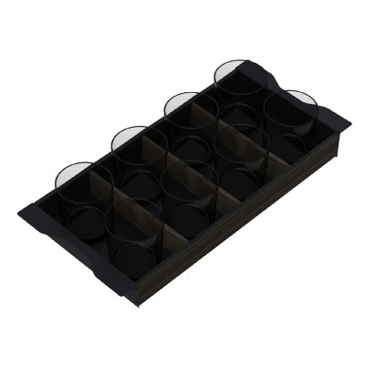 Inserto box portabicchieri per dispensa Filo e Fit