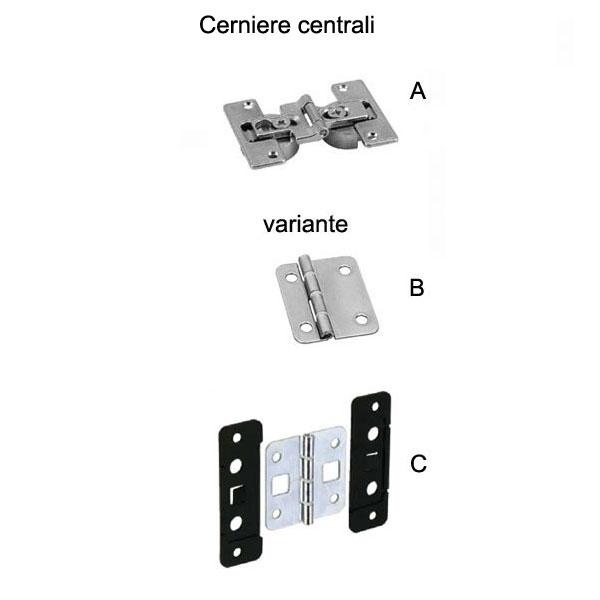 Sistema per ante a libro Wing Line 77 - Cerniere centrali Sistema per ante a libro Wing Line 77 - Cerniere centrali