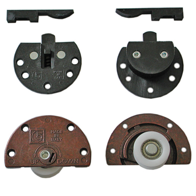Guarnitura Scorribase Standard per anta legno peso max 40 kg Guarnitura Scorribase Standard per anta legno peso max 40 kg