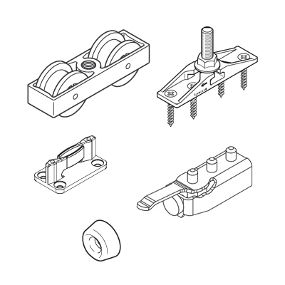 Guarnitura HAWA-Junior 80/Z per una porta scorrevole fino a 80 kg