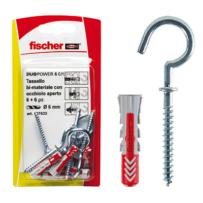 Tassello Fischer Duopower 6 C 8K gancio corto