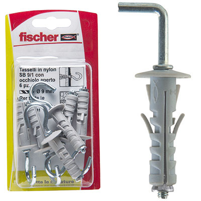 Tassello Fischer SB 9 6K gancio lungo