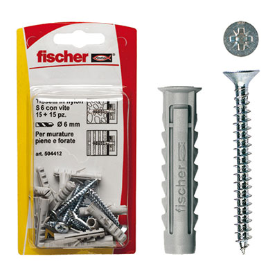 Tassello Fischer SX S K con vite TSP