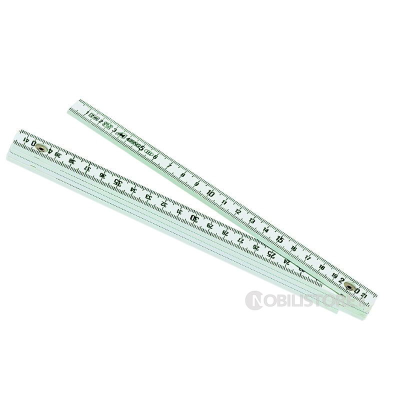 Metro pieghevole in fibra di vetro bianco