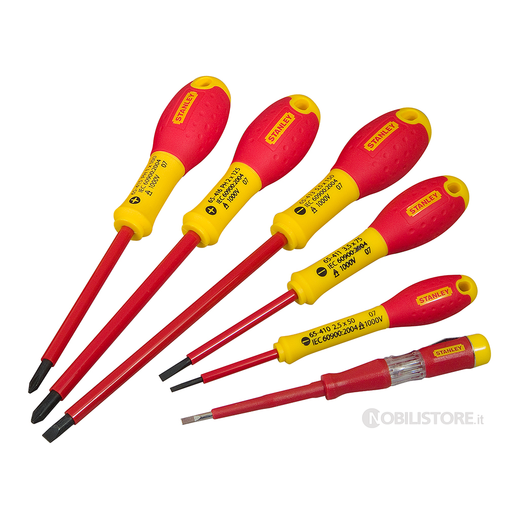 Serie 6 cacciaviti Stanley Fatmax isolati