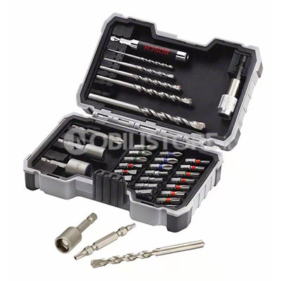 Set inserti e punte per muro Bosch Extra Hard, 35 pezzi