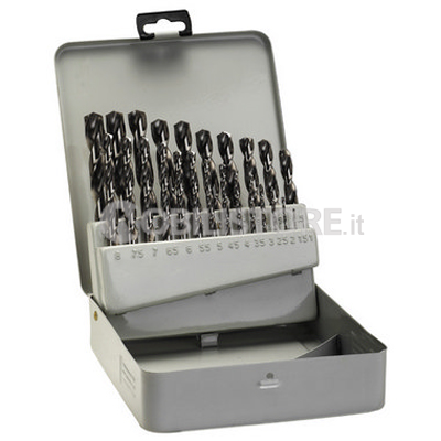 Set 25 punte per metallo Bosch HSS-G DIN 338