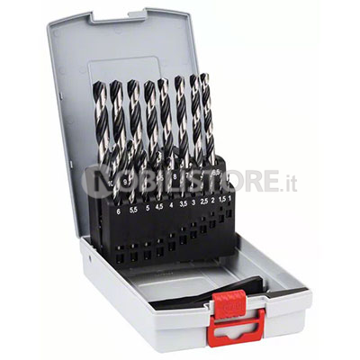 Set 19 punte Bosch HSS Din 338 PointTeQ per metallo