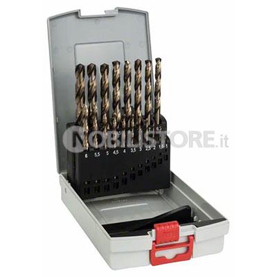 Set 19 punte Bosch HSS-Co Din 338 per metallo