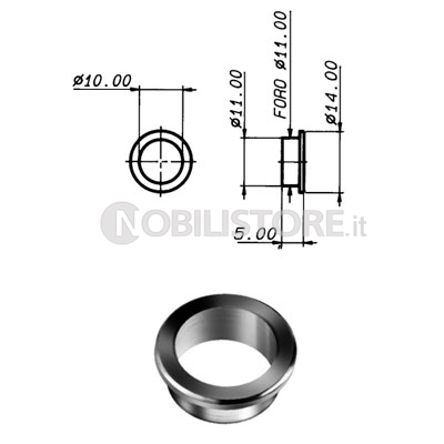 Ghiera per cilindro Ø 10 mm