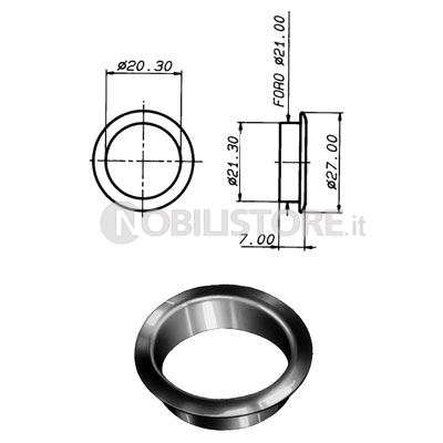 Ghiera per cilindro Ø 20 mm