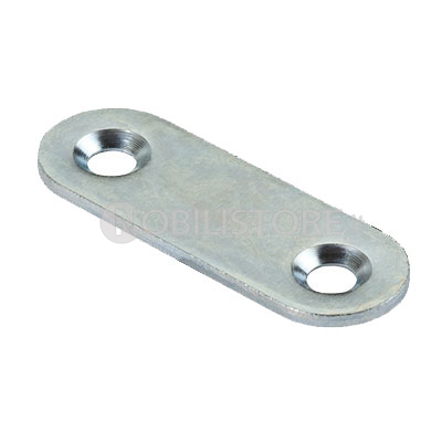 Contropiastra 35x12 mm con due fori
