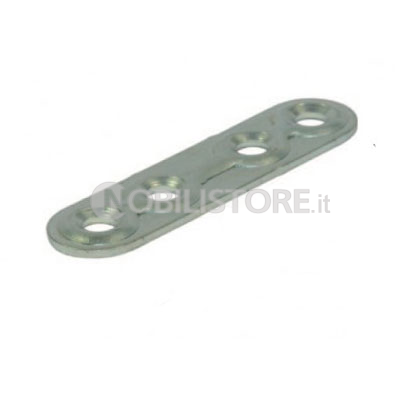 Piastra piana 4 fori stondata