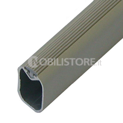 Tubo alluminio ovale 30x15 mm con gomma
