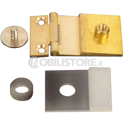 Cerniera per anta in vetro a filo spessore 6 mm