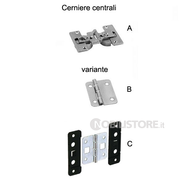 Sistema per ante a libro Wing Line 77 - Cerniere centrali