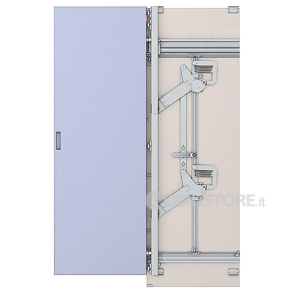 Guarnitura Exedra per una anta rientrante in legno fino a 30 kg