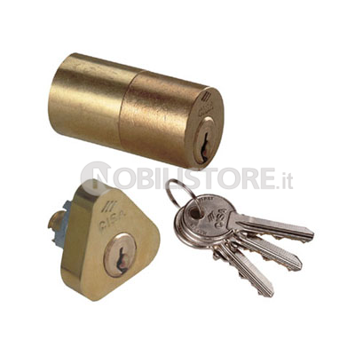 Coppia cilindri Cisa ottone ø 25 mm per elettroserratura