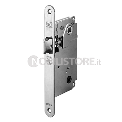 Serratura AGB Centro solo scrocco con quadro bagno 6 mm
