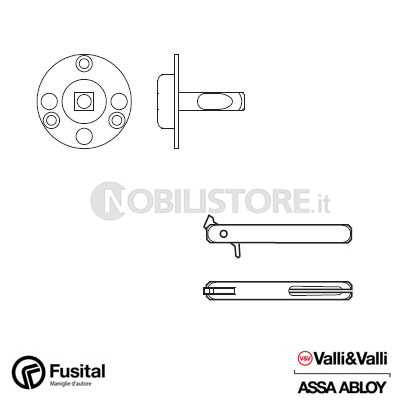 Sistemi di fissaggio Valli&Valli per maniglie e pomoli