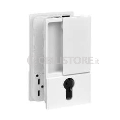 Kit maniglia Wave con foro cilindro, porta battente