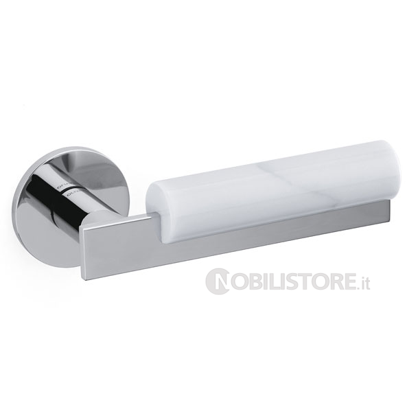 CF Cromo lucido + marmo Bianco Statuario/Bright chrome + Statuario white marble