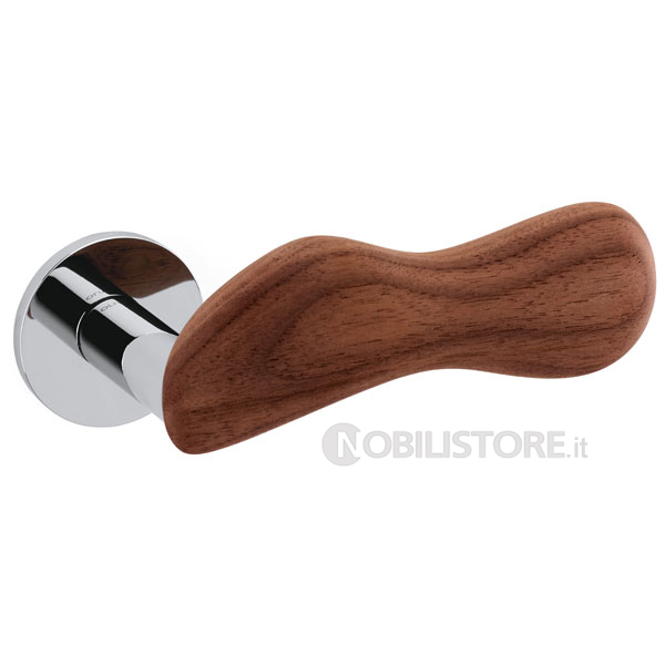 CY Cromo lucido + legno Noce/Bright chrome+Walnut wood