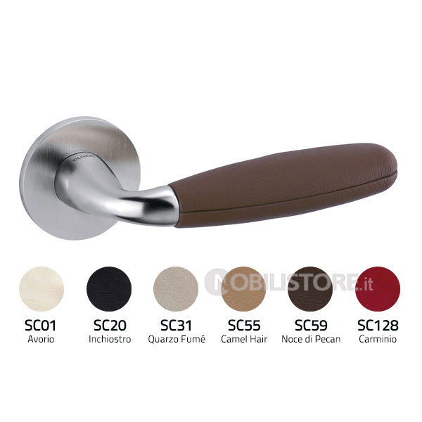 MV Cromo satinato / Pelle/Satin chrome+leather
