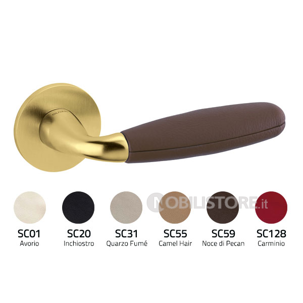 TV SuperOro satinato / Pelle/SuperGold satin+leather