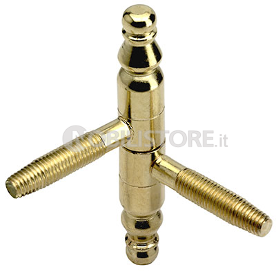 Cerniera Anuba AGB Ø 14 mm in acciaio con finale barocco
