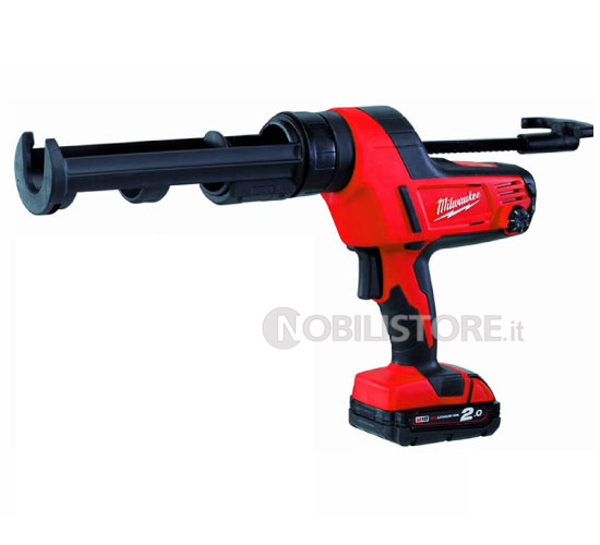 Pistola per silicone Milwaukee C18 PCG/310C-201B con portacartuccia da 310 mm
