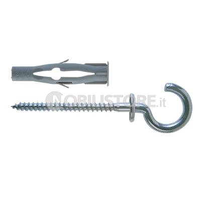Tassello Fischer FU 8 R in nylon con gancio