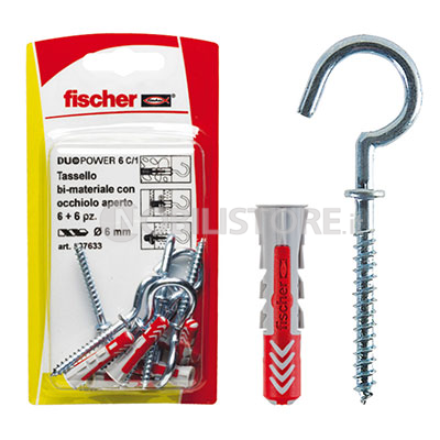 Tassello Fischer Duopower 6 C 1K occhiolo aperto