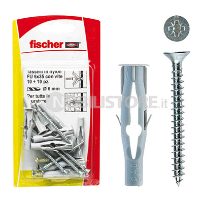 Tassello Fischer FU V K con vite TSP