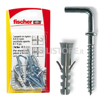 Tassello Fischer S 6 C 2K gancio medio