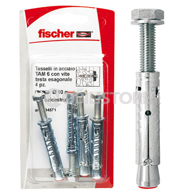 Tassello Fischer TAM S K con vite TE 8.8