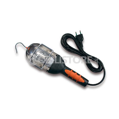 Lampada portatile ALADIN 10 m. 2x0,75 H05VV-F - parabola metallica + INTERRUTTORE