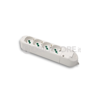 Multipresa a 4 uscite 2P+T 16A bipasso/standard tedesco - senza cavo