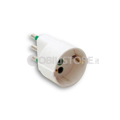Adattatore semplice - spina 2P+T 16A - presa standard italo/tedesco 2P+T 16A