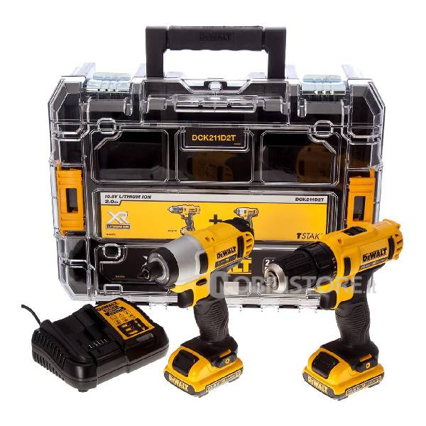 Kit DeWalt DCK211D2T 10.8 V 2Ah