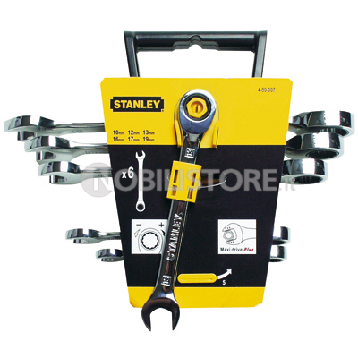 Set 6 chiavi combinate a cricchetto Stanley