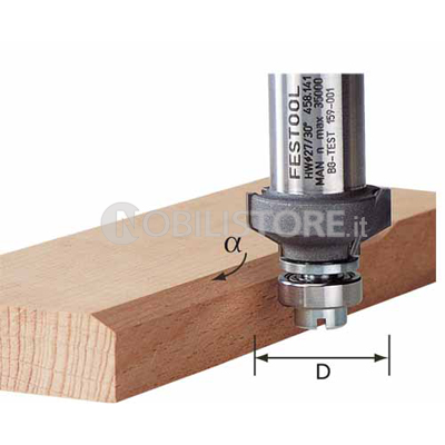 Fresa HM Festool per rifilare a smusso attacco cilindrico per Festool OFK 500