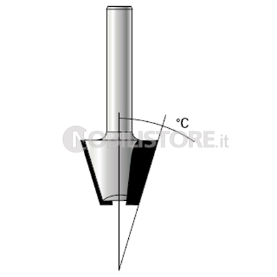 FRESA HM PER RIFILARE A SMUSSO a due taglienti attacco ø 6