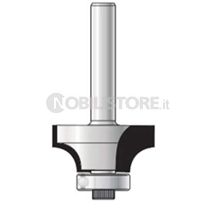 FRESA HM A RAGGIO CONVESSO a due taglienti attacco ø 6 con cuscinetto