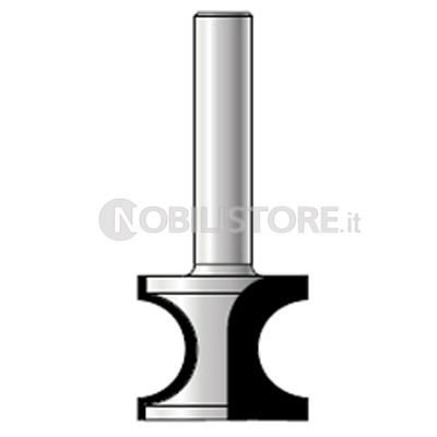 FRESA HM A RAGGIO CONVESSO a due taglienti attacco ø 6 metà raggio