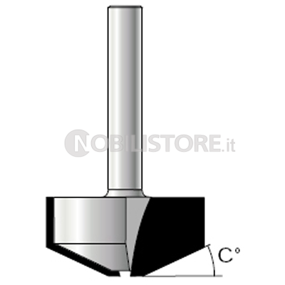FRESA HM PER RIFILARE A SMUSSO a due taglienti attacco ø 6