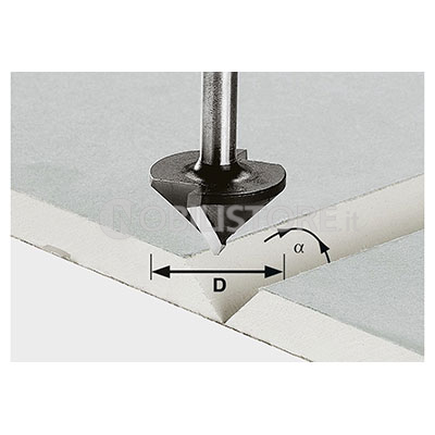 Fresa per cartongesso Festool HW S8 D12,5/45°
